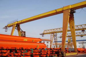 China 12 - 30m Span 30 Ton Electric Gantry Crane Wheels Cabin Remote Control With Hoist factory