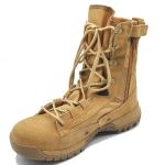 High Shoes Lightweight Desert Waterproof Sport Rubber Combat Shoes Black Leather