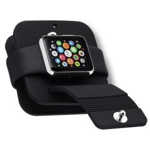 China Silicone Charging Cable Winder Stand Dock Cable Holder Wallet Box Base For Apple Watch 4 For Iwatch 38MM 42MM factory