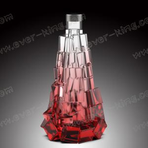 China Ice Block Shaped 750ml Clear Flint Glass Bottles For Brandy factory