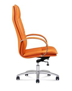 China 40HQ Ergonomic Leather Executive Mid Back Revolving Chair Height Adjustment SGS factory