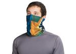 Dark Green UV Headwear 100% Microfiber Polyester 50 * 25 Cm For Climbing