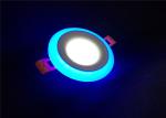 3W + 3W Cambered LED Downlights Recessed Round Two Color Frosted PS Surface
