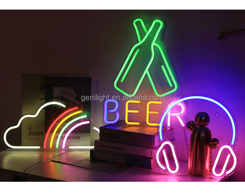 High Tech Tempered Glass LED Neon Sign for Business Programmable Bright Electric Display