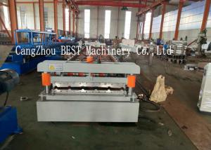 China Zinc Galvanizing Trapezoidal Roofing Sheet Roll Forming Machine 380V Roofing Sheet Making Machine factory