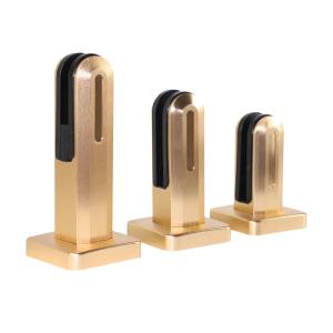 China Simple Design Glass Clip Stair Baluster Laminated Fence Spigots for Balcony and Deck factory