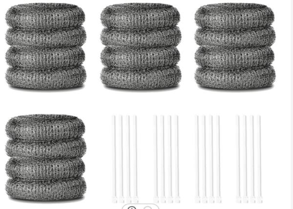 Galvanized Stainless Steel Mesh Scourer 10g 15g Round Shape Strong Cleaning