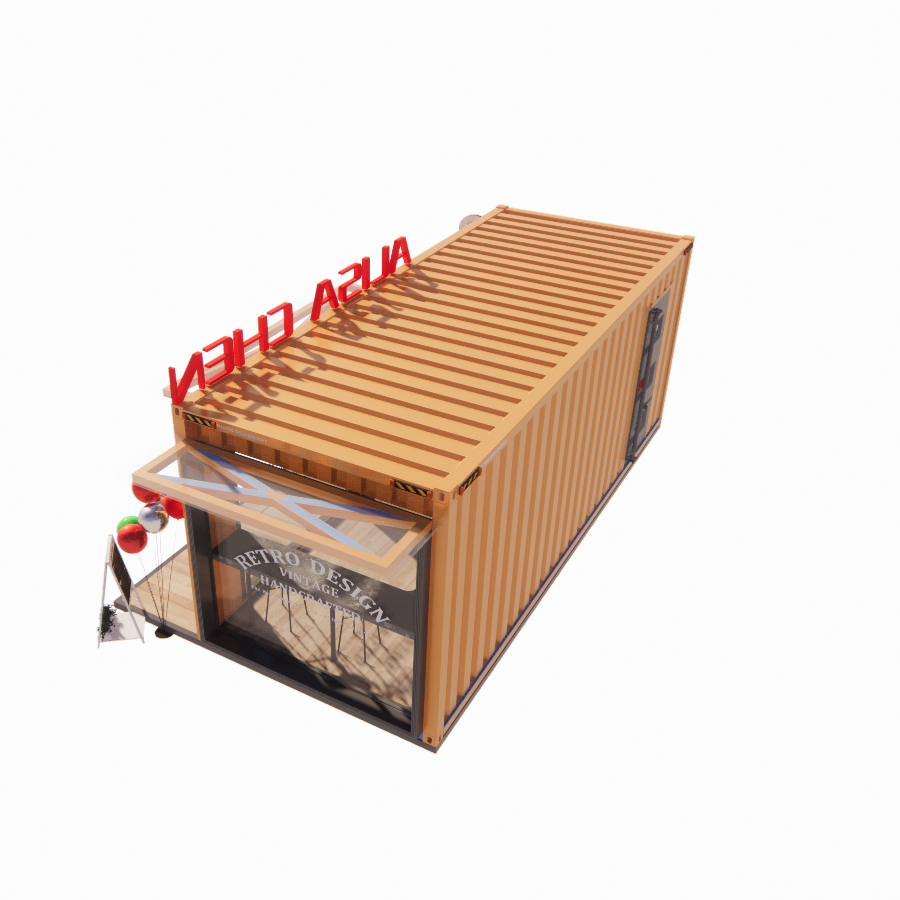 Popular Folding Cafe Container Restaurant with Steel Frame and Galvanized Main Structure