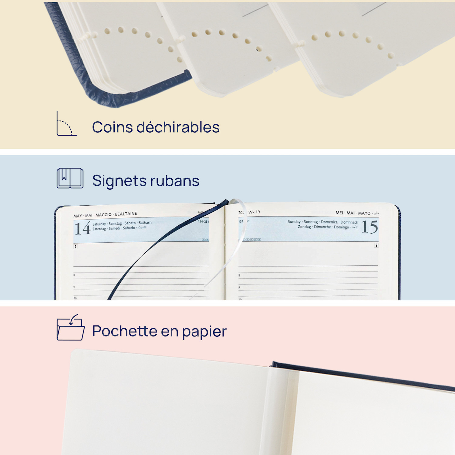 Academic Planner Black Customisable Daily Weekly Planner Vertical Layout