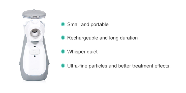 300 Charging Cycles Mesh Portable Nebulizer Mesh Medicine Kids