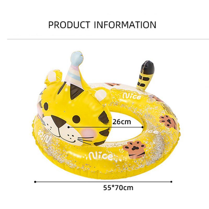 Unisex Inflatable Pool Float Ring for Kids Prevents Rollovers and Provides Endless Fun