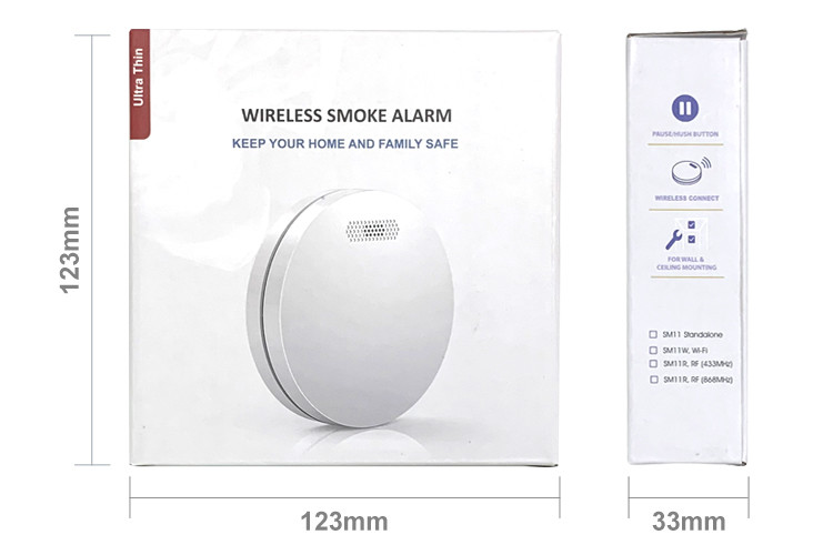 Smoke Alarm Detector Battery Powered Small Size Carbon Zinc Battery