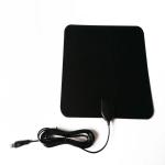 High Quality ABS Black IEC USB F Male Indoor Flat HDTV Antennas