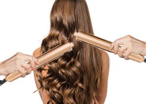 China 45W Hair Straightener And Curler 2 In 1 Ceramic PTC Heater Twisted Plates factory