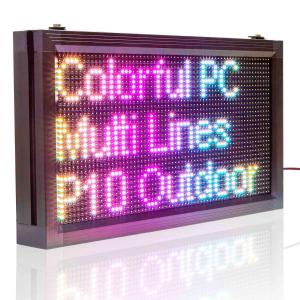 China Shop OPEN Display LED Programmable Scrolling Message Signs P10RGB Waterproof on sale