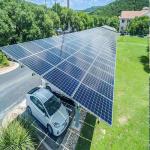 On/off Grid Anodized Aluminum 2.5 M Lowest height PV Residential solar Carport