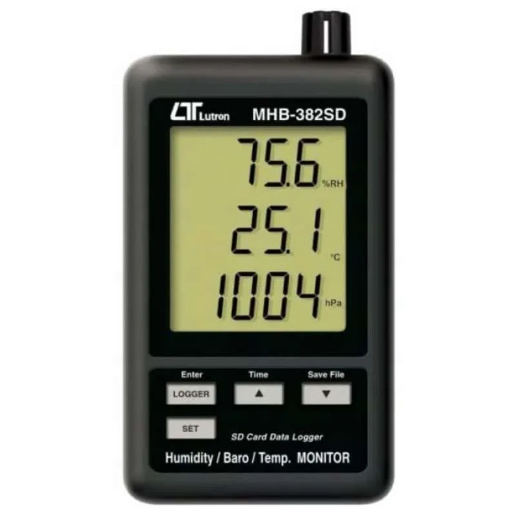 LUTRON MHB-382SD Customizable Humidity Thermometer Barometer with 1 Year