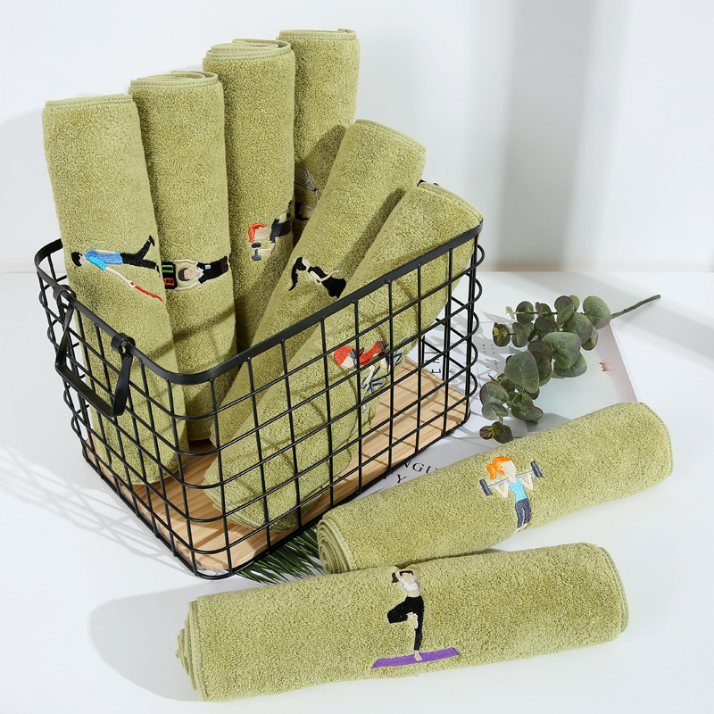 All-Age Group Hypoallergenic Pure Cotton Sports Towels for Fitness Running 35 * 110cm