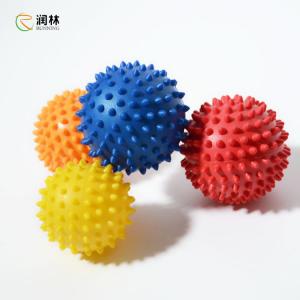 China Runlin PVC Material Yoga Massage Ball , 9cm Spiked Yoga Ball factory