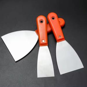 China Plastic handle Stainless Steel Carbon Steel Soft Grip Heavy Duty Bent Putty Knife Scraper factory