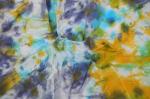 Tie - Dye Waxed Cotton Canvas / 8OZ Woven Cotton Fabric For Bags