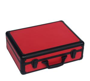 China Red Aluminum Tool Case With PU Leather Display And Packing Tools Light Weight factory