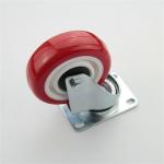 Red High Load 5" PU Caster Wheels JY Corrosion Resistant Caster
