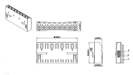 LC 8 Ways Adapter with Zirconia sleeves