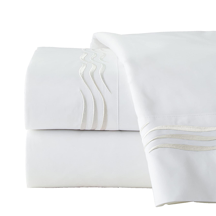 75GSM 100% Polyester Microfiber Fashion Bed Sheet with Beautiful Embroidery 4PCS Made