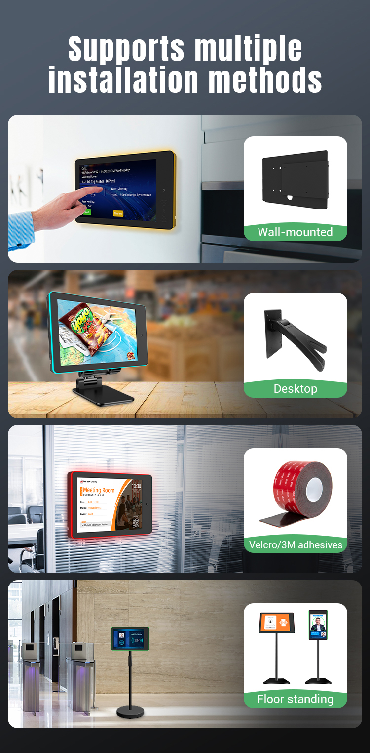 10.1 Inch Android Meeting Room Tablet with LED Light Bar Wall Mount