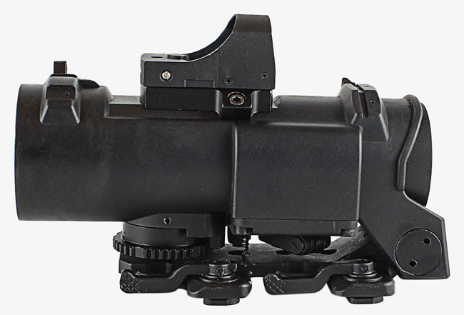 1 - 4 X 32F shockproof rifle Tactical Hunting Scope With Detachable Mini Red Dot Sight Weapons