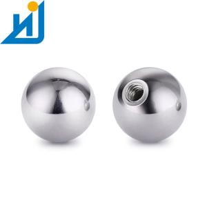 China Polished Stainless Steel Sphere Hollow With Female Screw Hole M4 For Funiture Accessories factory