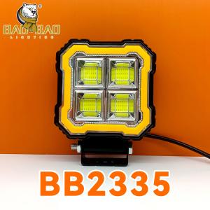 China Square 80V Yellow White Flashing Red Warning Truck LED Headlight 4x4 Offroad Work Light factory