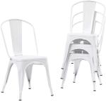 Metal Kitchen Stackable Metal Restaurant Chairs , Restaurant Stacking Chairs