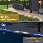 Aluminum Alloy Mini Solar Deck Lights 1.2v/600mah Battery Long Lifespan