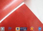 510G Red Color Satin Weave Silicone Coated Fiberglass Fabric 260℃ 0.45mm