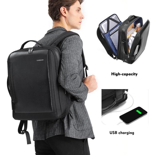 High quality custom logo business usb charging mochila 15.6 inch laptop bag pack