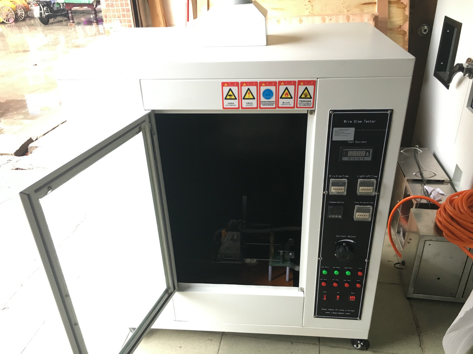 Ul 746a Glow Wire Tester Using Electricity Heating Regulation Material