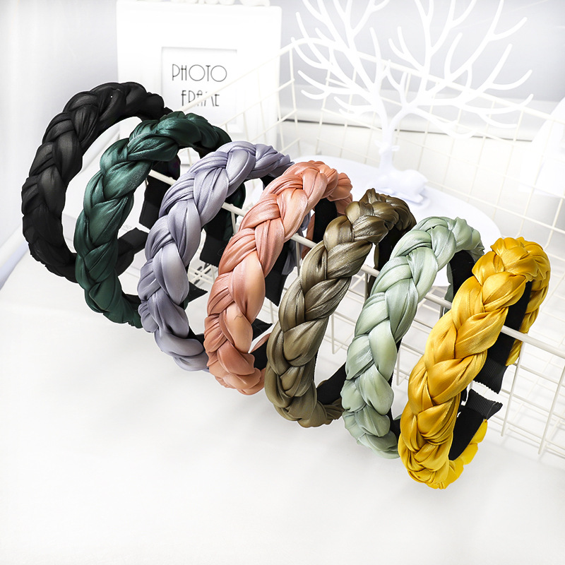 High Quality Wide Brim Women Hairband Braided Headband lady Hair Accessories