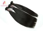 Natural Black Peruvian Human Hair / Straight Hair Bundles No Shedding