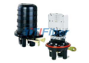 China 96core Vertical Fiber Optic Splice Closure with 4 Holes and 1 Oval Hole factory