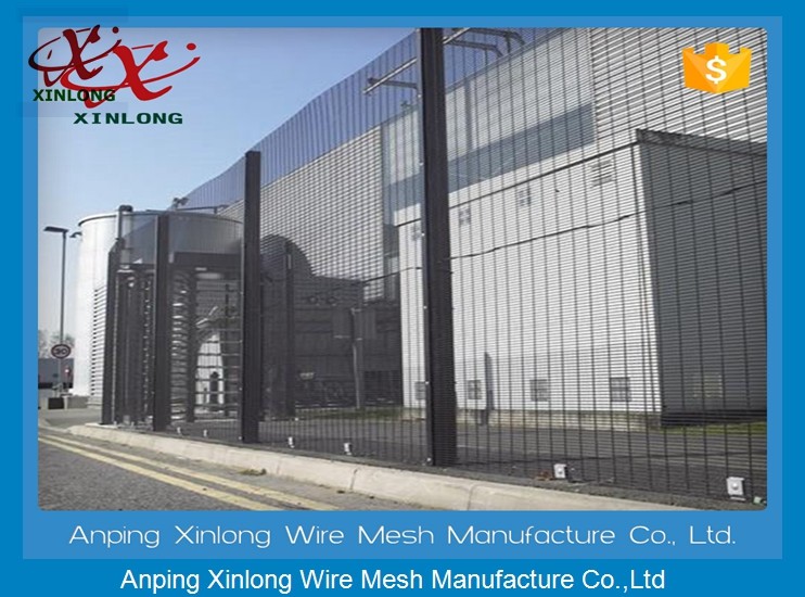 Anti - Climbing Galvanized 358 High Security Fence Convenient Installation for Airport