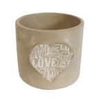 Lovely Small Simple Round Outdoor Garden Planter In Cement Material