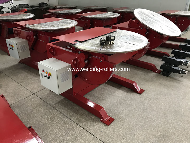 2000kg Automatic Pipe Welding Positioner Turntable With Hand Control Box And Foot Pedal
