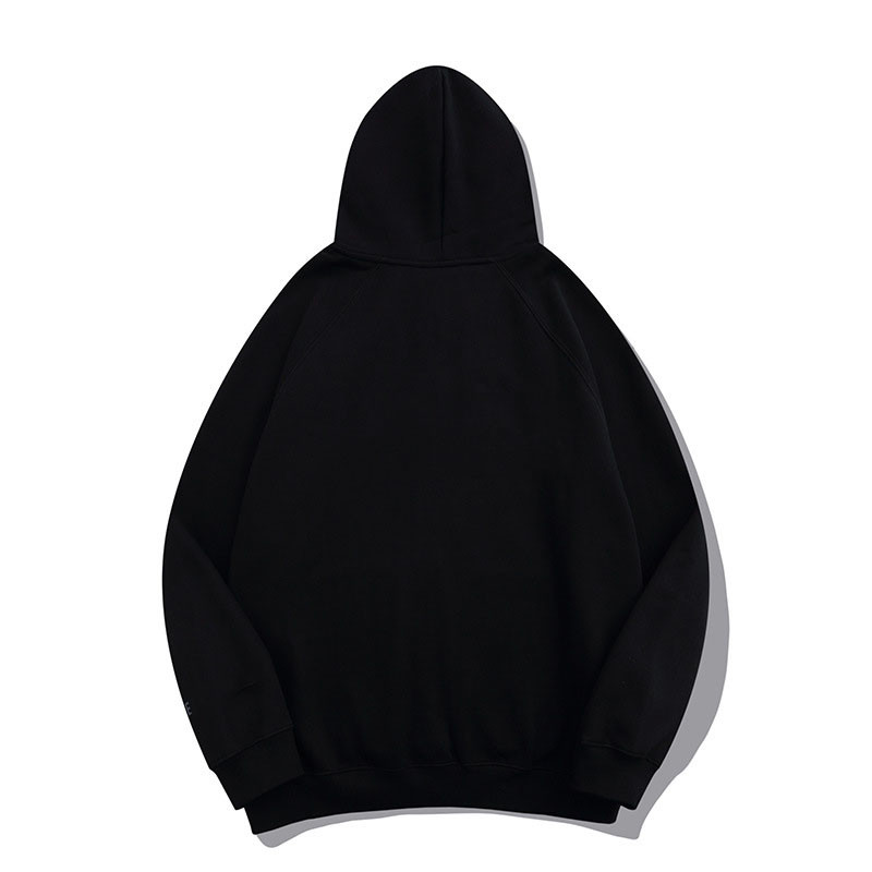 Full Zip Up Hoodie Sweatshirt Brown Blank Plain 100% Cotton Oversized