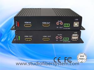 China HDMI KVM fiber optic extender with bidi stereo audio over singlemode fiber to 20km factory