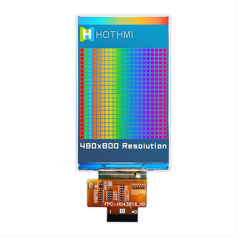 4.3 Inch TFT LCD Vertical Screen 480x800 IPS LCD Monitors TFT LCD Display Manufacturer