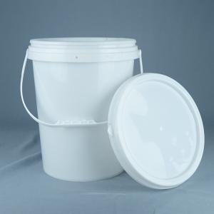 Custom Logo Round Plastic Bucket With Screen Printing / Heat Transfer / IML