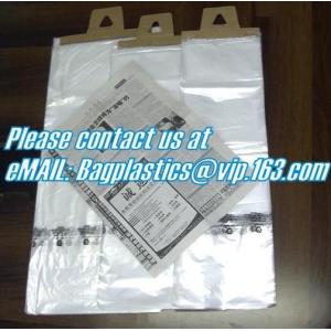 Disposable clear newspaper bags with cardboard header printed thin newspaper