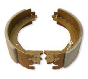 China 12.25x4 Inch Electric Brake Shoes factory